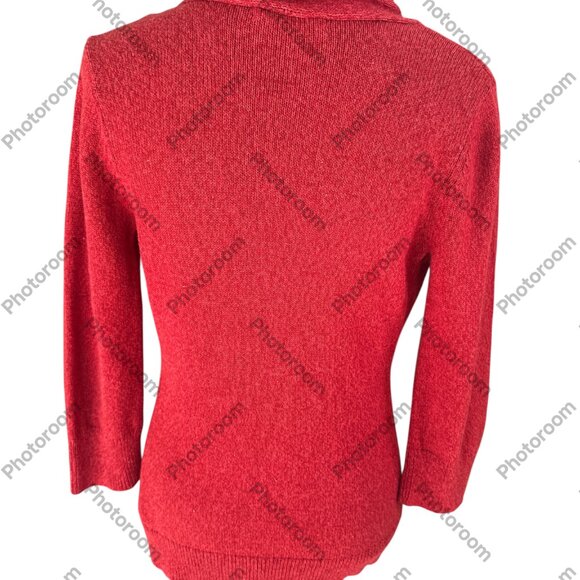 NIC+ZOE Small Red Long Sleeve Cardigan - Picture 2 of 5